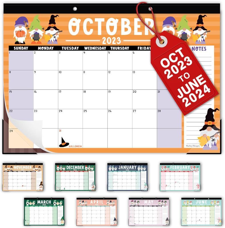 Photo 1 of Gnome Teacher Desk Calendar 2023-2024 - Academic Desk Calendar 2023-2024, 2023 Large Desk Calendar School Year 2023-2024, Calender 2023 Desk Calendar July 2023-2024, Desktop Calendar 2023-2024