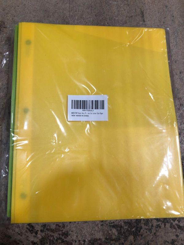 Photo 2 of MAKHISTORY Heavy Duty Plastic Folders with Pockets and Prongs - 12 Pack, Extra Tough Pocket Folders Includes Card Slot, Assorted Bright Colors for Letter Size Paper 