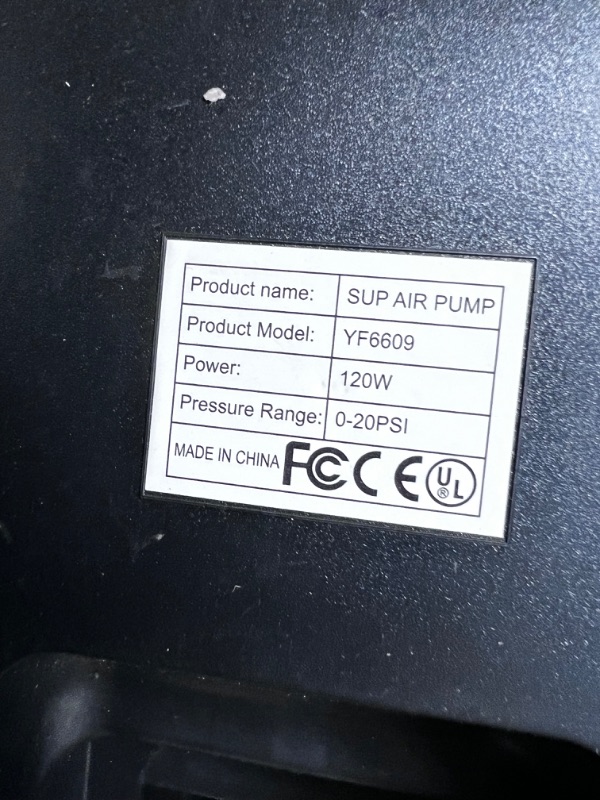 Photo 1 of * used * incomplete item * see all images * 
Morpilot 20PSI SUP Pump Rechargeable - Cordless Inflator & Deflator with Detachable Battery, Dual Stage Inflation
