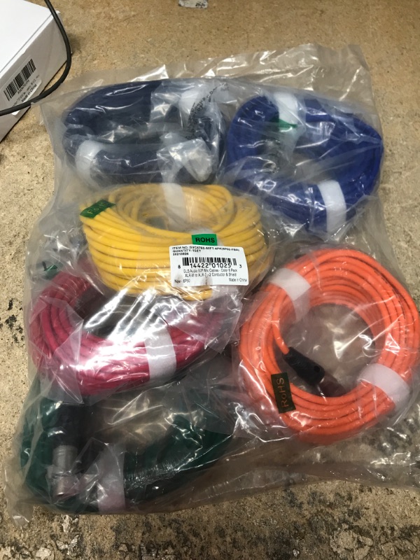 Photo 2 of GLS Audio 50ft Mic Cable Cords - XLR Male to XLR Female Colored Cables - 50' Balanced Mike Cord - 6 PACK