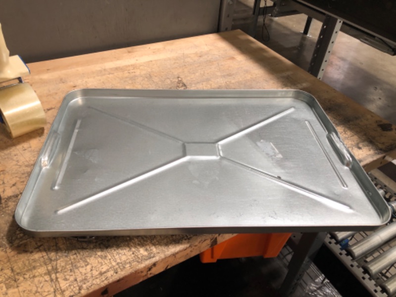 Photo 2 of Funnel King 94482 Galvanized Drip Pan Metal 17.5"x25.75"