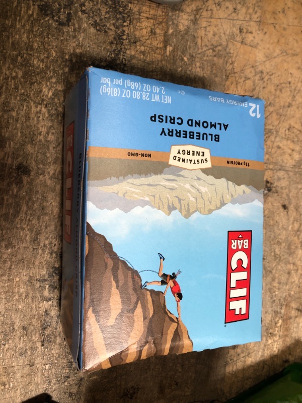 Photo 2 of *1/11/2024* CLIF BAR - Blueberry Almond Crisp - Made with Organic Oats - Non-GMO - Plant Based - Energy Bars - 2.4 oz. (12 Pack) Blueberry Crisp