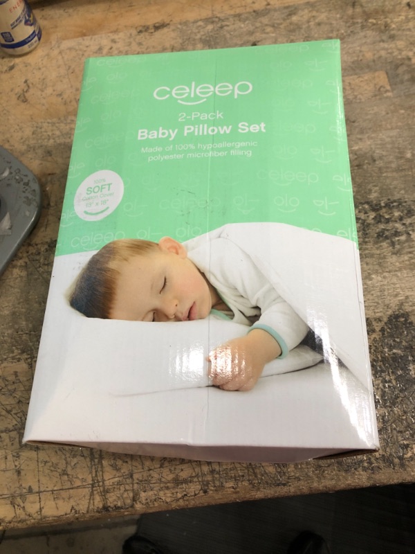 Photo 2 of Celeep Polyester Toddler Pillows Set, 13x18 Inches - Perfect Size - Soft Organic Toddler Bedding - Kids Pillows for Sleeping & Nap Time - Vaccum Sealed Small Pillow, White, 2 Count (Pack of 1) White 2 Count (Pack of 1)