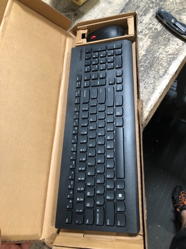 Photo 2 of Lenovo 510 Wireless Keyboard & Mouse Combo, 2.4 GHz Nano USB Receiver, Full Size, Island Key Design, Left or Right Hand, 1200 DPI Optical Mouse, GX30N81775, Black