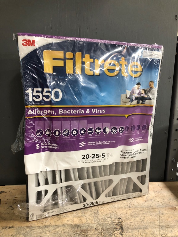 Photo 2 of 3M Filtrete Ultra Allergen Healthy Living Deep Pleat Furnace Filter