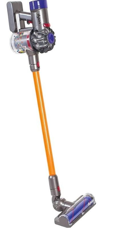 Photo 1 of Casdon Little Helper Dyson Cord-Free Vacuum Cleaner Toy, Grey, Orange and Purple (68702) Dyson Ball Vacuum Toy Vacuum with Working Suction and Sounds, 2 lbs, Grey/Yellow/Multicolor Toy