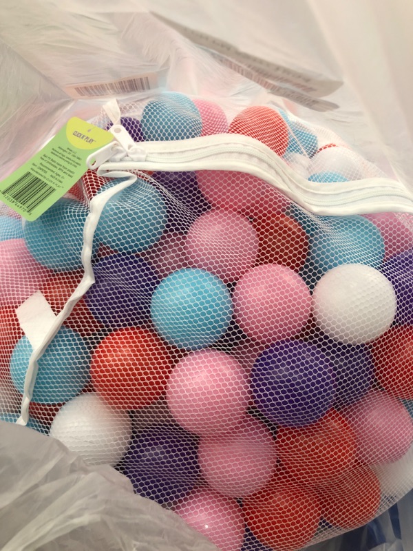 Photo 2 of Click N Play Ball Pit Balls for Kids, Plastic Refill 2.3 Inch Balls, 400 Pack, 5 Pastel Colors, Phthalate and BPA Free, Includes