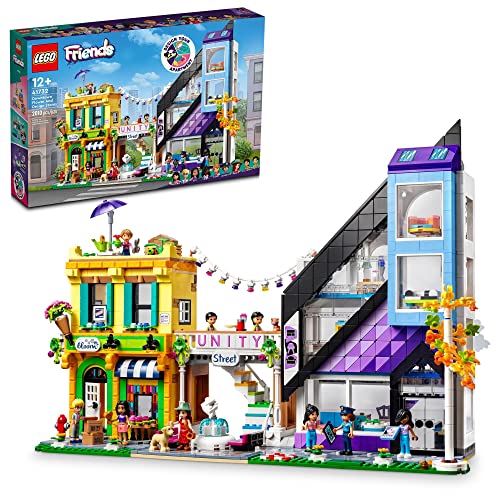 Photo 1 of **SEE NOTES**
LEGO Friends Downtown Flower and Design Stores 41732, Buildable Toy Set with Apartment and Shops, Model to Customize, Decorate & Display, Incl. 9 Characters, for Ages 12 Plus