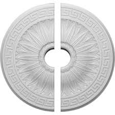 Photo 1 of 20 in. x 3-1/2 in. x 1-3/8 in. Randee Urethane Ceiling Medallion, 2-Piece (Fits Canopies up to 3-7/8 in.)
