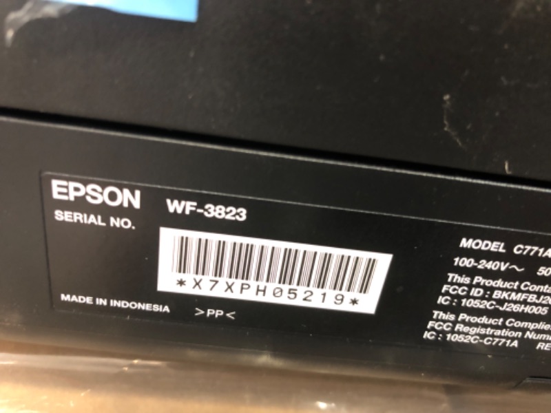 Photo 3 of Epson Workforce Pro WF-3823 Wireless All-in-One Printer with Auto 2-Sided Printing, 35-Page ADF, 250-Sheet Paper Tray and 2.7" Color Touchscreen, Black
