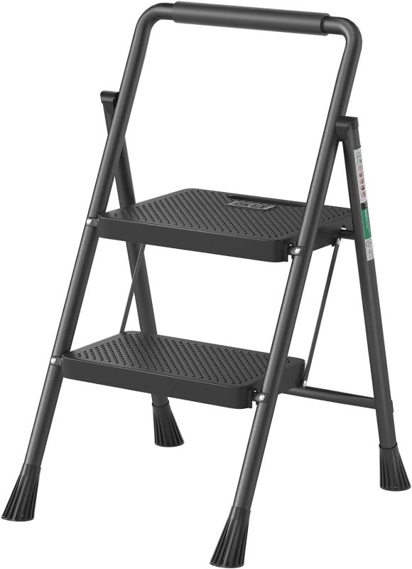 Photo 1 of 2 Step Ladder, RIKADE Folding Step Stoo