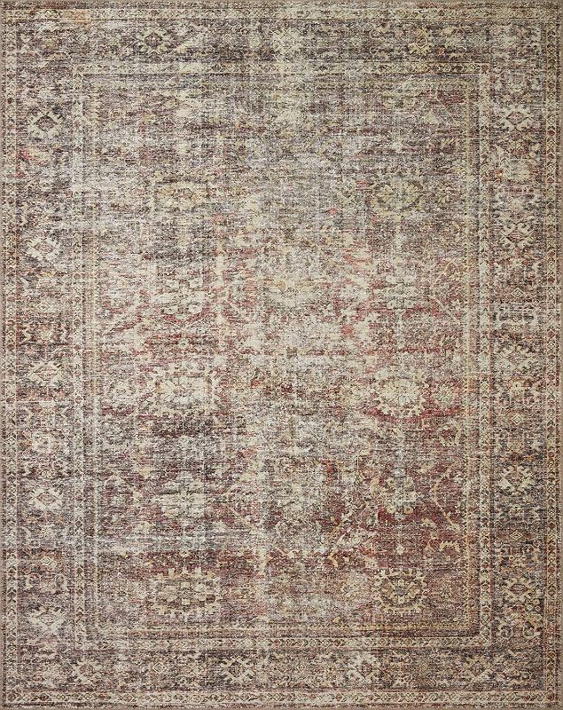 Photo 1 of Amber Lewis x Loloi Georgie Collection GER-06 Bordeaux / Antique 7'6" x 9'6" Area Rug