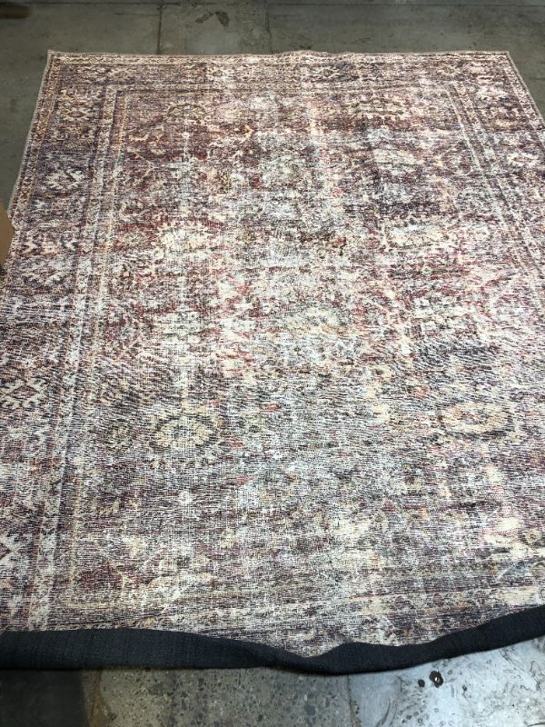 Photo 2 of Amber Lewis x Loloi Georgie Collection GER-06 Bordeaux / Antique 7'6" x 9'6" Area Rug