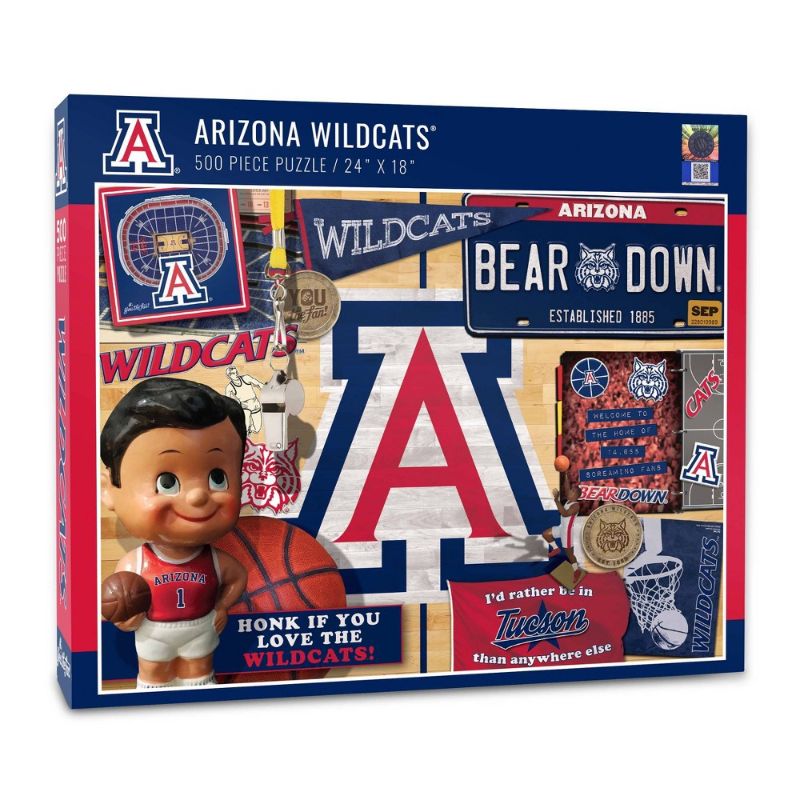 Photo 1 of Arizona Wildcats 500-Piece Retro Series Puzzle
