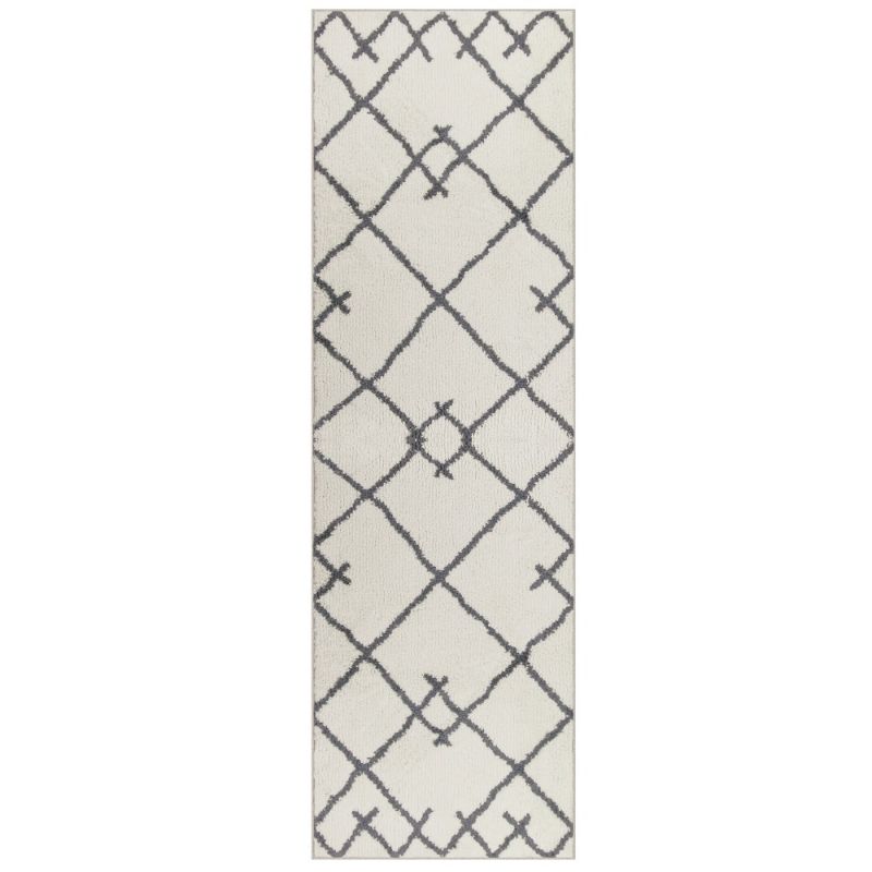 Photo 1 of 2'X7' Kenya Fleece Geometric Design Tufted Accent Rug - Project 62™
