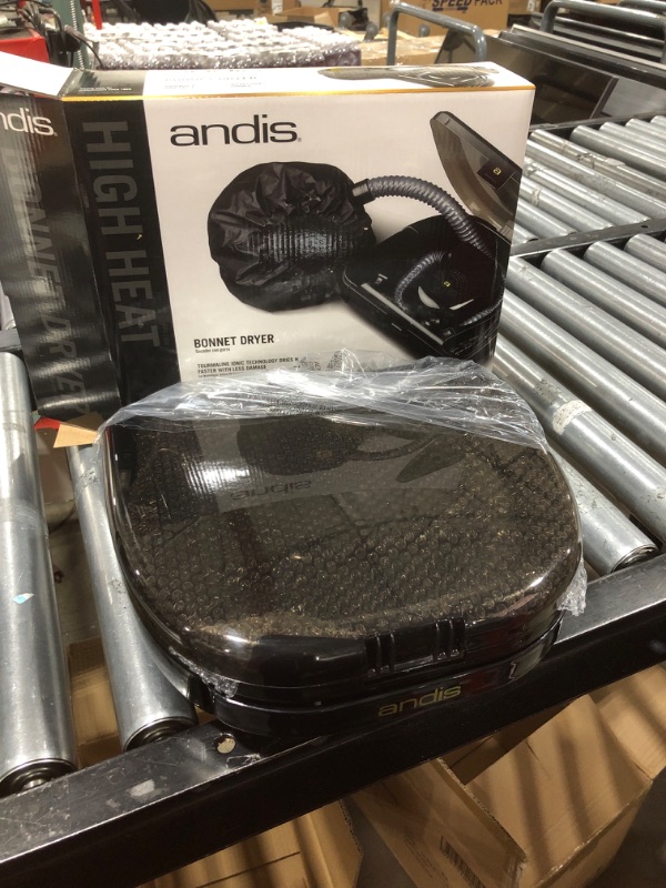 Photo 2 of Andis 80610 500-Watt Ionic Professional Bonnet Hair Dryer, Black

