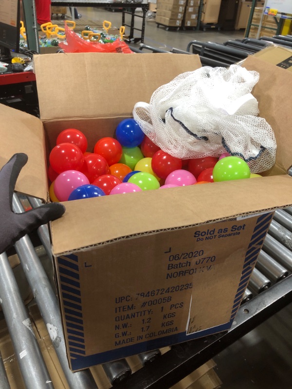 Photo 1 of Click N' Play Ball Pit Balls for Kids, Plastic Refill Balls, 200 Pack, Phthalate and BPA Free, Includes a Reusable Storage Bag with Zipper, Bright Colors, Gift for Toddlers and Kids
