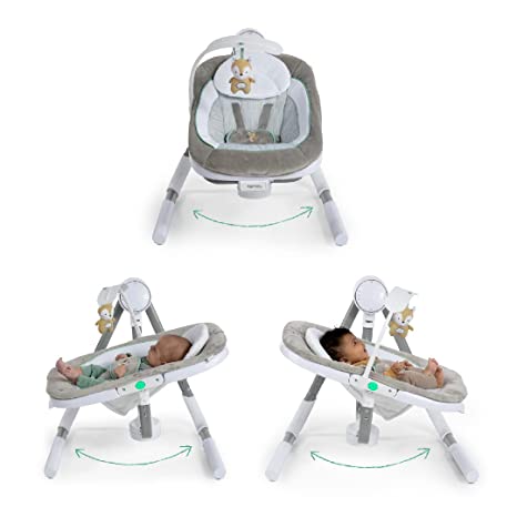 Photo 1 of Ingenuity Anyway Sway 5-Speed Multi-Direction Portable Baby Swing with Vibrations - Ray, 0-9 Months
