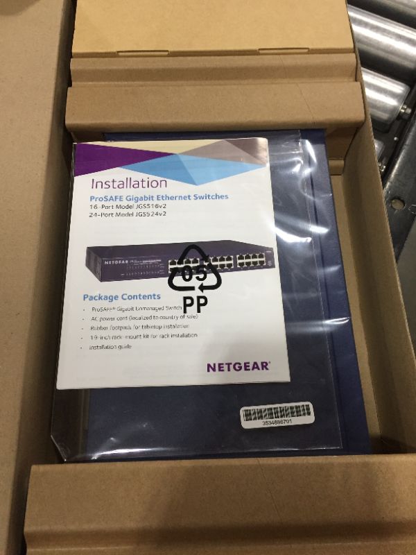 Photo 5 of NETGEAR 24-Port Gigabit Ethernet Unmanaged Switch (JGS524) - Desktop or Rackmount, and Limited Lifetime Protection
