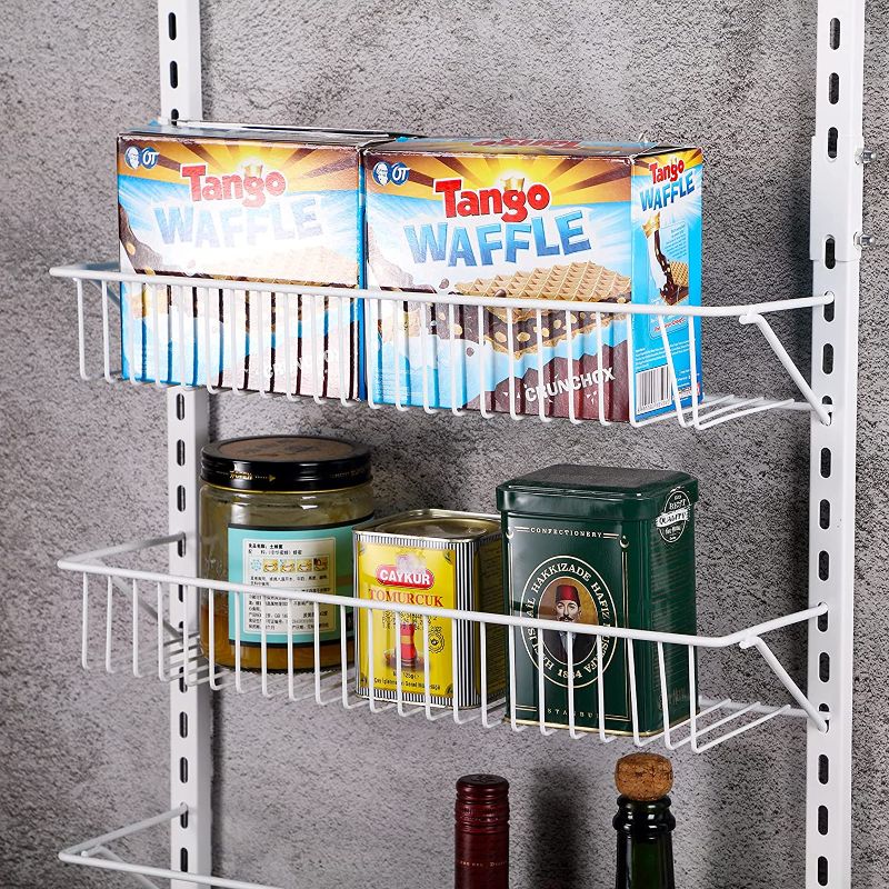 Photo 1 of Adjustable Wall Mount Spice Rack 8-Layer Over The Door Pantry Rack Storage Shelf Cabinet Behind the Door Metal Food Storage Rack