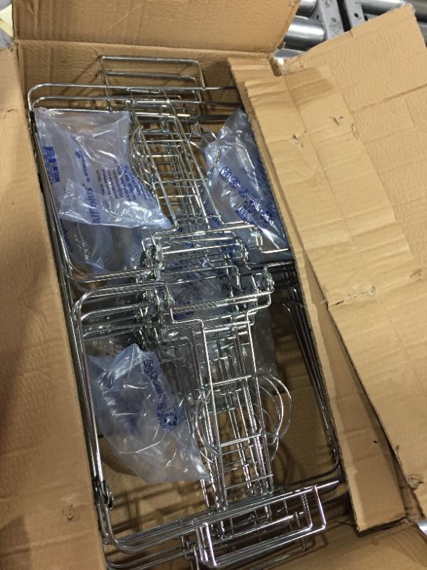 Photo 2 of 6 Pack Buffet Wire Rack Folding Chafing Stand Chrome Frame Serving Trays Food Warmer | Easy Foldable Collapsible for Storage & Reuse for Home Party, Wedding and Birthday Party Event Catering Supplies
