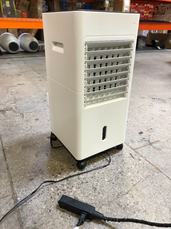 Photo 3 of AGILLY 3-IN-1 Evaporative Air Cooler, Windowless Portable Air Conditioner w/1.3-Gal Water Tank, 3 Wind Speeds Remote Swamp Cooler, 12H Timer&60° Oscillation, Screen-Off Air Cooler Fan e -- Max Level Does NOT Cool As Much--
