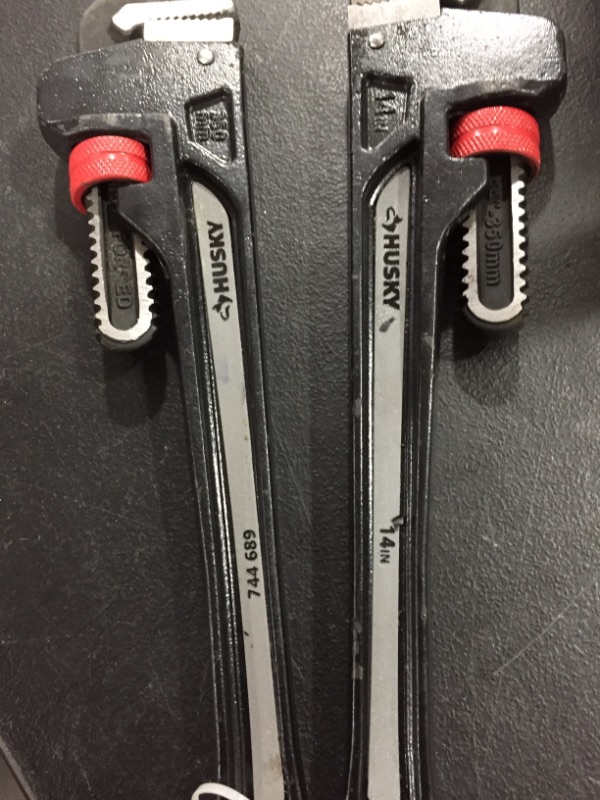 Photo 3 of 14 in. . Improved Pipe Wrench Husky. 2 Pack!