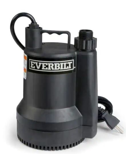 Photo 1 of 1/6 HP Plastic Submersible Utility Pump
