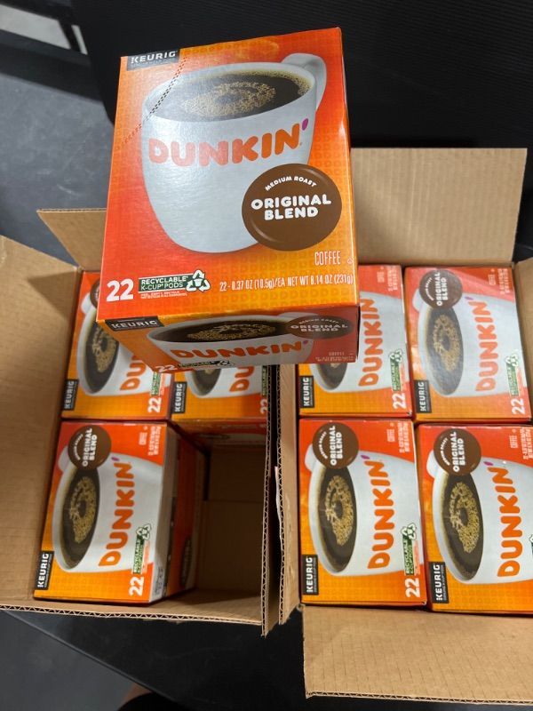 Photo 1 of Dunkin' Original Blend Medium Roast Coffee K-Cup Pods, 22 Count (Pack of 8) **EXPIRED!**BEST BY:04/25/2022**