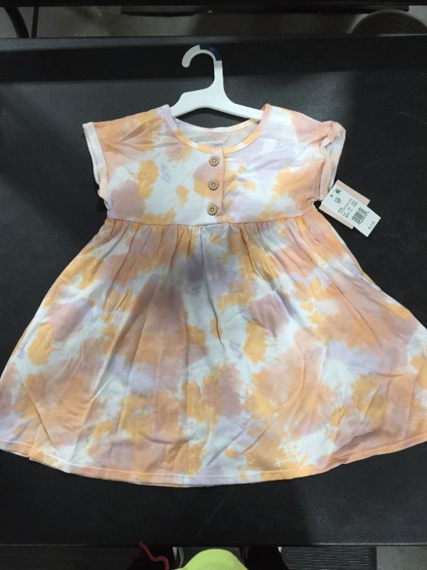 Photo 1 of Grayson Mini Toddler Girls' Tie-Dye Henley Knit Dress - Pink 5T

