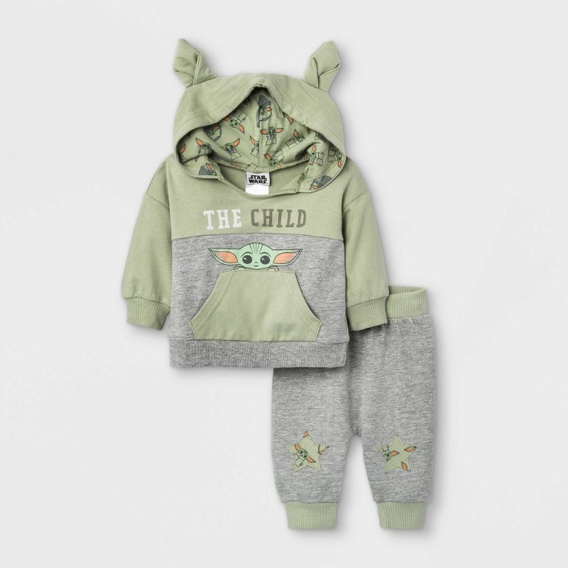 Photo 1 of Baby Boys' 2pc Star Wars Baby Yoda French Terry Pullover and Jogger Set - [Size 6/9mo]
