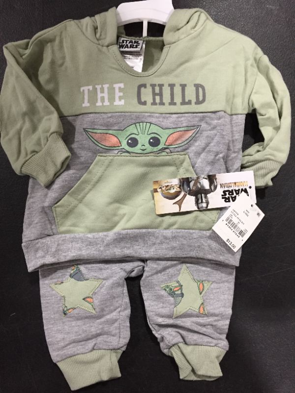 Photo 2 of Baby Boys' 2pc Star Wars Baby Yoda French Terry Pullover and Jogger Set - [Size 6/9mo]
