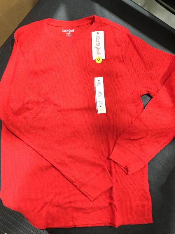 Photo 2 of 2 Pack- Cat & Jack- Boys' XL Thermal Long Sleeve T-Shirts [Red and Yellow]
