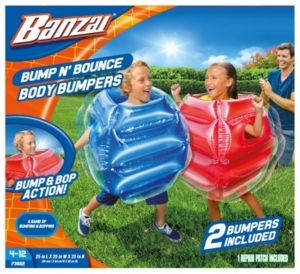 Photo 1 of Banzai Bump N Bounce Body Bumpers in Red & Blue 2 Bumpers - Bump & Bop Kids Toy
