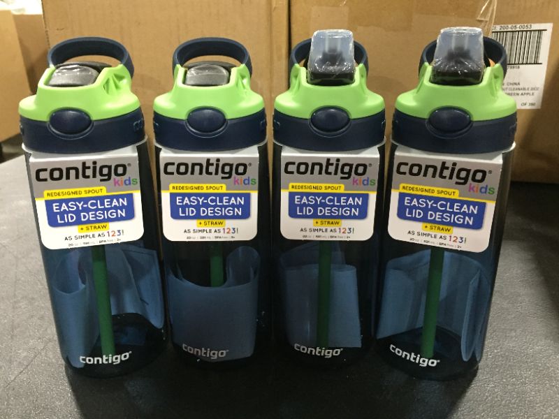 Photo 1 of [4 Pack] Contigo 20oz Plastic Kids Autospout Water Bottle