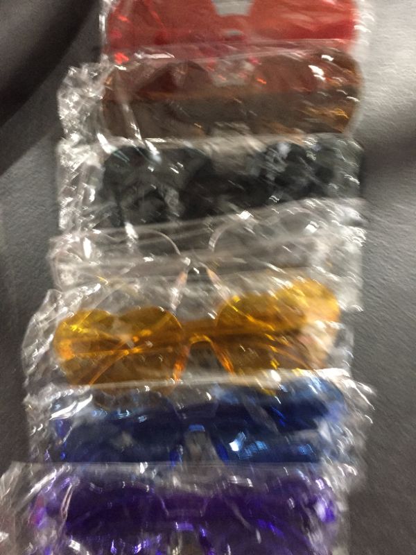 Photo 2 of [10 Pack] Heart Sunglasses in 10 different colors.