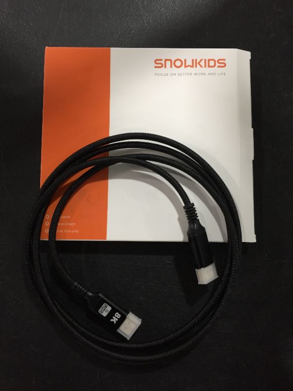 Photo 2 of Snowkids 48Gbps High Speed 3D 8K60 4K120 144Hz Braided HDMI Cord 