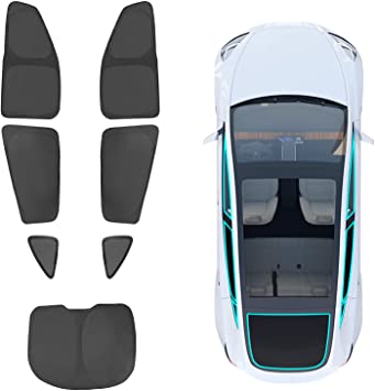 Photo 1 of BASENOR Tesla Model Y Sunshade Side Windows Rear Windshield Sun Shades Reflective Covers Sunproof UV Rays and Privacy Protection Set of 7 MISSING 3!!!!
