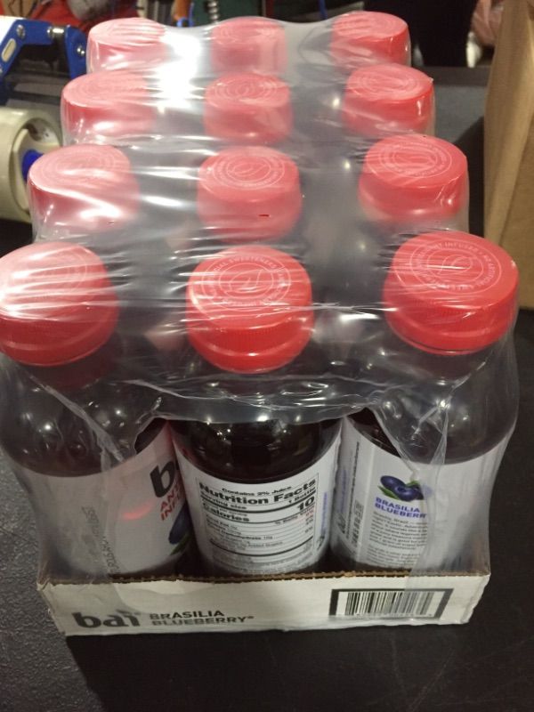 Photo 1 of Bai Flavored Water, Brasilia Blueberry, Antioxidant Infused Drinks, 18 Fluid Ounce Bottles, 12 Count **ENJOY BY: 07/23/2022**