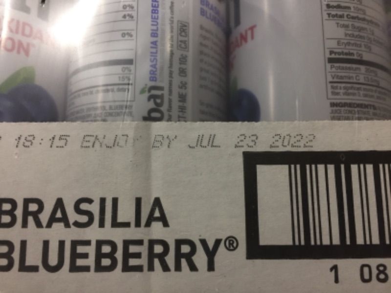 Photo 1 of Bai Flavored Water, Brasilia Blueberry, Antioxidant Infused Drinks, 18 Fluid Ounce Bottles, 12 Count **ENJOY BY: 07/23/2022**