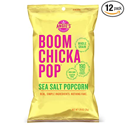 Photo 1 of Angie's BOOMCHICKAPOP Sea Salt Popcorn, 1.25 Ounce Bag (Pack of 12) EXPIRED!**BEST BY:05/06/2022**