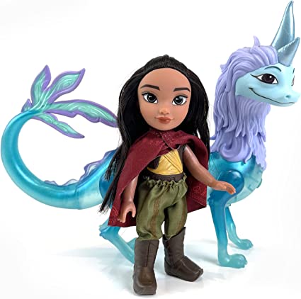 Photo 1 of Disney's Raya and the Last Dragon 6-Inch Petite Raya Doll and Feature Sisu Dragon Figure Gift Set, 6 inches
