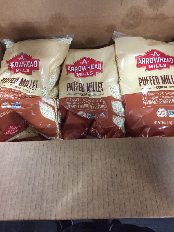 Photo 1 of Arrowhead Mills Puffed Millet Cereal (Pack of 6)6
BB 10/21