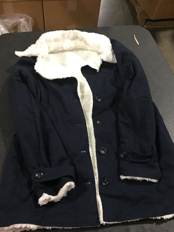 Photo 1 of generic jacket size small white and blue