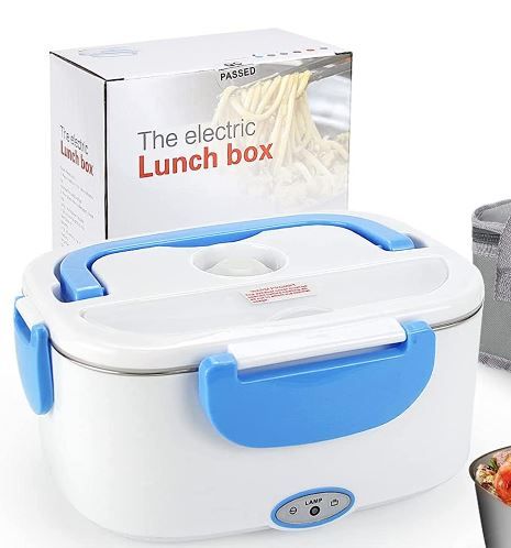 Photo 1 of Electric Lunch Box Food Warmer 2 in 1, FVW Portable Food Heater for Car and Home - Leak proof, Lunch Heating Microwave for Truckers with Removable Stainless...