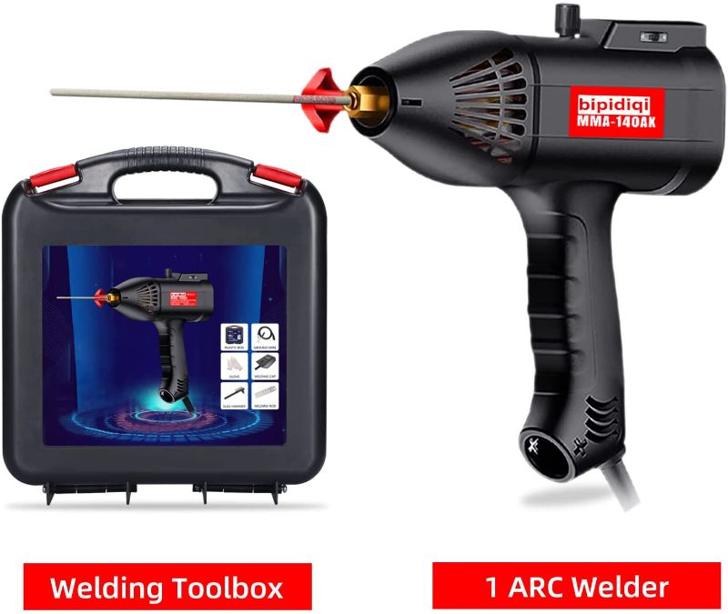 Photo 1 of ARC Welder Hand Held Welding Machine Kit 110V Voltage IGBT Digital MMA Welder with Welding Gloves,Folding Welding Helmet,Welding Brush,Welding Ground wire,Welding Rod
