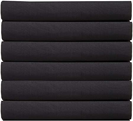 Photo 1 of (6-Pack) Luxury Fitted Sheets! Premium Hotel Quality Elegant Comfort Wrinkle-Free 1500 Thread Count Egyptian Quality 6-Pack Fitted Sheet with Storage Pockets on Sides, Twin/Twin XL Size, Black
