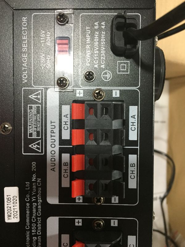 Photo 1 of Donner Bluetooth 5.0 Stereo Audio Amplifier Receiver, 4 Channel, 440W Peak Power Home Theater Stereo Receiver USB, SD,FM, 2 Mic in Echo, RCA, LED, Speaker Selector for Studio, Home-MAMP5
