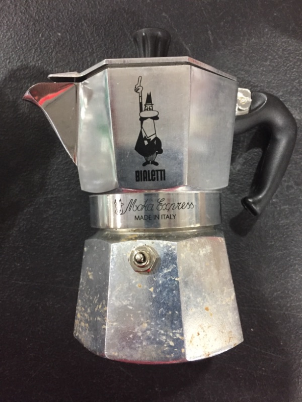 Photo 2 of Bialetti Moka Express 1-Cup (2 Oz - 60 Ml) Aluminum Stovetop Espresso Maker, Silver