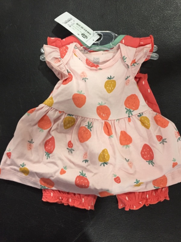 Photo 2 of Baby Girls' 3pc Strawberry Dress Set - Just One You® made by carter's Pink NB